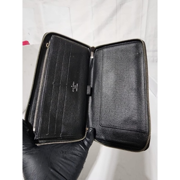 Authentic LOUIS VUITTON Damier Graphite Canvas Zippy Organizer Wallet Black/Grey - Picture 9 of 12
